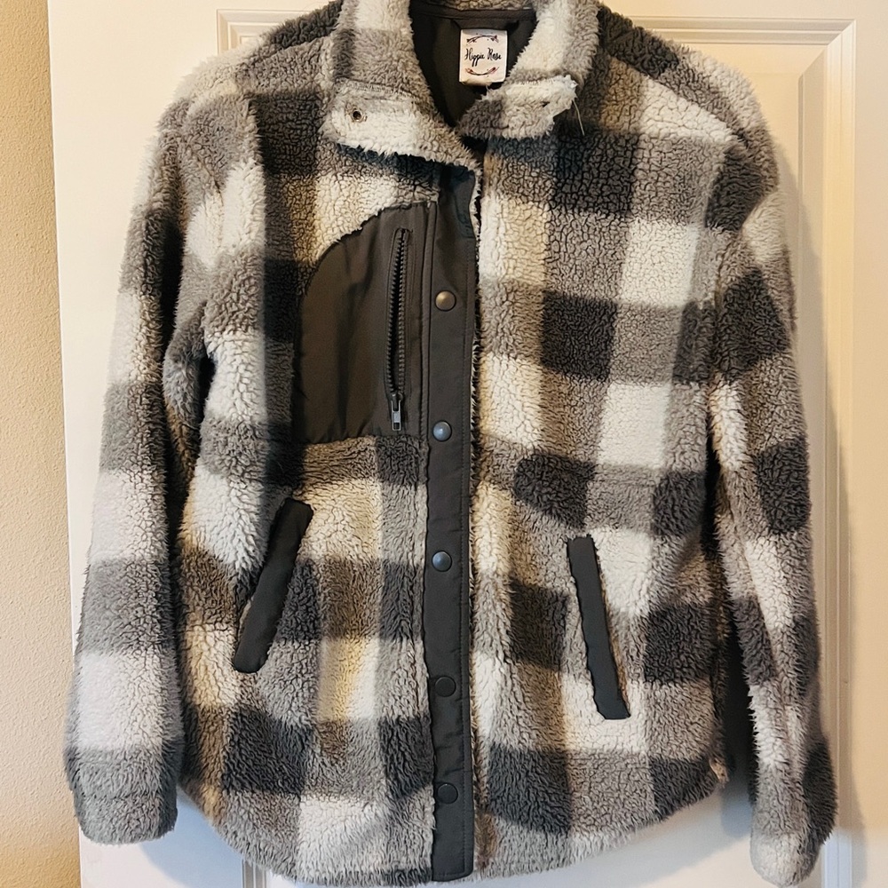Cozy Checkered Sherpa Jacket